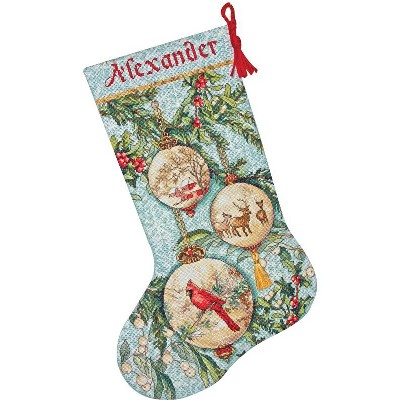Dimensions Gold Collection Counted Cross Stitch Kit 16" Long-Enchanted Ornament Stocking (16 Count)