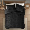 3Pcs Comforter Set, Cozy Solid Bedding Set, Microfiber Bed Comforter - 3 of 4