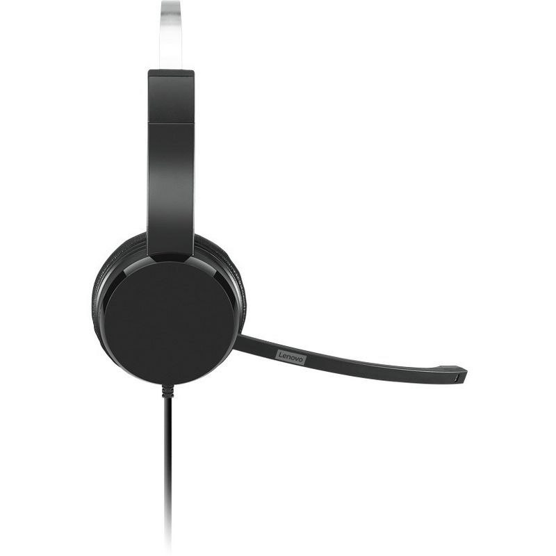Lenovo 100 Mono USB Headset - Mono - USB Type A - Wired - 32 Ohm - 20 Hz - 20 kHz - Over-the-head - Monaural - Supra-aural - 5.91 ft Cable, 3 of 5