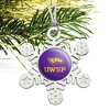 University of Wisconsin-Stevens Point Primary Logo Metal Snowflake Christmas Tree Holiday Ornament - 2 of 3