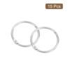 Unique Bargains Carbon Steel Loose Leaf Binder Snap Shower Curtain Rings 15 Pcs - 3 of 4
