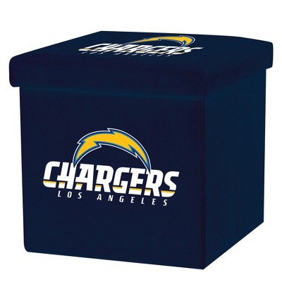 NFL Franklin Sports Los Angeles Chargers Storage Ottoman with Detachable Lid