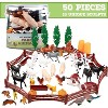 SCS Direct Farm Animal Toy Action Figure 50pc Set - Different Barnyard Animals & Accessories w Cows, Horses, Chickens & More - Great Bath Toys & Gift - 3 of 4
