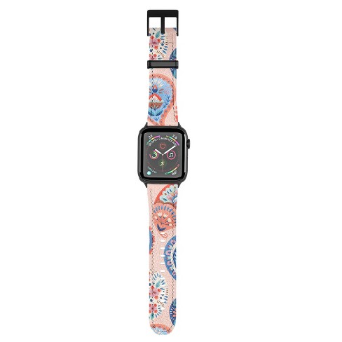 Pimlada Phuapradit Floral Paisley Half Drop 38mm 40mm Black Apple Watch Band Society6 Target