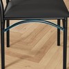 GustoWave Faux Leather Dining Chairs Set of 2, Upholstered Kitchen Chairs with Metal Frame - Classic Black - 4 of 4