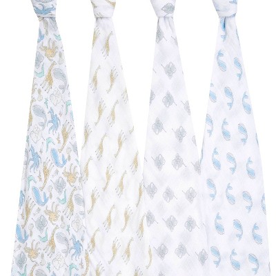 Natural History Cotton Muslin Swaddle Blankets Set - 44" x 44"