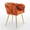 Luxury Modern Simple Leisure Velvet Sofa Chair Bedroom Vanity Chair Make up Chair - 4 of 4