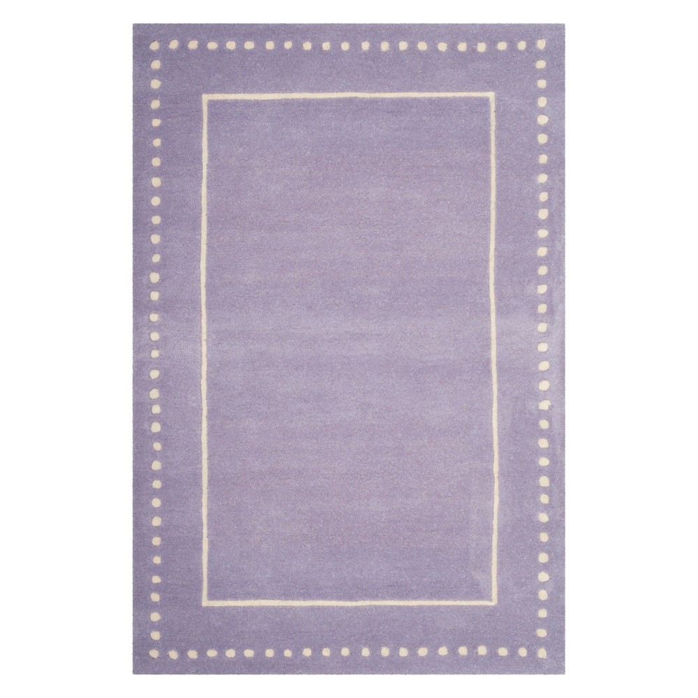 4'x6' Solid Area Rug Lavander/Ivory - Safavieh