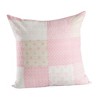 HomeRoots 20" X 20" Pink And Off-White 100% Cotton Patchwork Zippered Pillow - 4 of 4