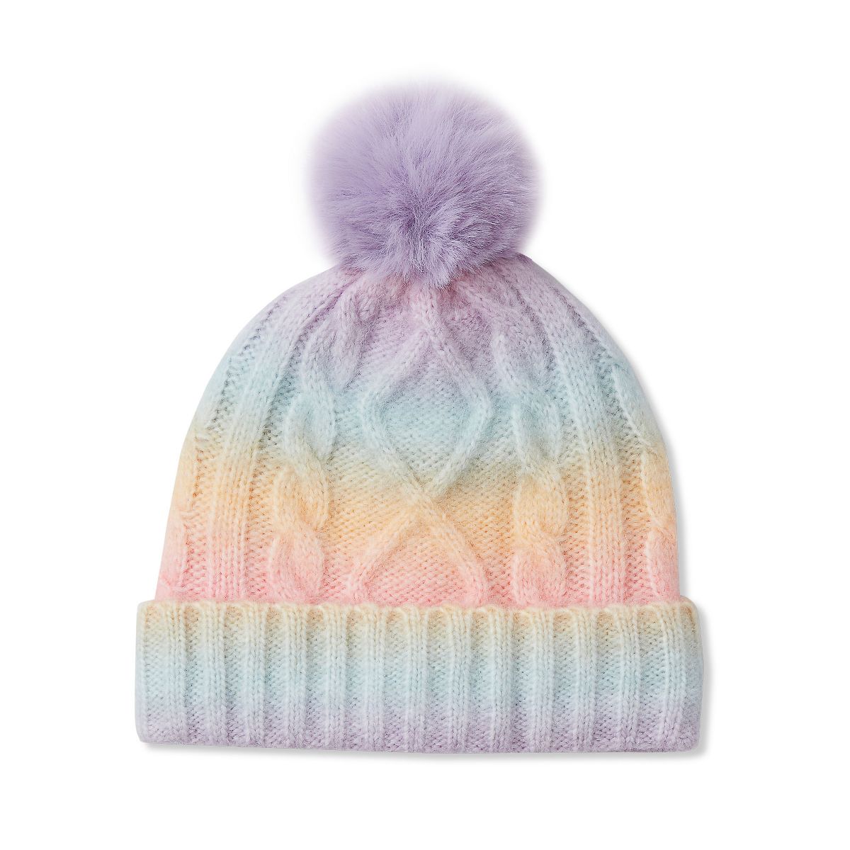 Lands' End Kids Fleece Lined Pom Hat - thumbnail 9