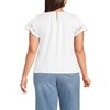 Lands' End Women's Lightweight Jersey Crew Neck Ruffle Sleeve Flowy Top - 2 of 4