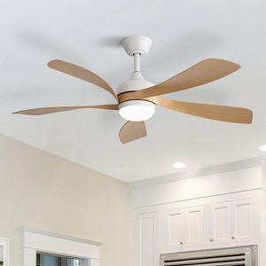 Sofucor 52 Inch Ceiling Fans with Lights and Remote 6-Speed 3 CCT 3-Timer Low Profile High CFM Ceiling Fan Noiseless for Living Room Bedroom Patio - 1 of 4