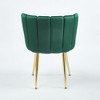 Okak Modern Accent Chair, with Iron Tube Golden Color Legs, Velvet and Comfortable Backrest, Set of 2 - 4 of 4