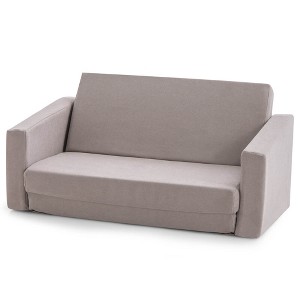 Honeyjoy 2-in-1 Toddler Fold out Couch Children’s Convertible Sofa to Lounger - 1 of 4