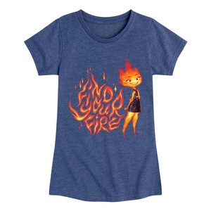 Girls' - Elemental - Ember Find Your Fire Fitted Short Sleeve Graphic T-Shirt - 1 of 4