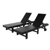WestinTrends Ashore Modern Poly Reclining Chaise Lounge With Wheels (Set of 2pcs) - 3 of 3