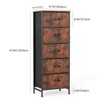Kumasinova 5 Drawer Dresser with Fabric Bin,Chest of Drawers with Metal Frame & Wood Top,Bedroom Dressers for Living Room,Nursery,Closet,Entryway - 2 of 4