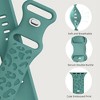 HTUTWOO Small Waist Leopard Silicone Apple Watch Strap, Sport Band 38/40/41/42/44/45/49mm for iWatch Series 11 10 9 8 7 6 5 4 3 2 1 SE Ultra - 2 of 4