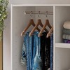 Systembuild Evolution Perry Park Modular Extra Wide Wardrobe with Open Shelves, Ivory Oak - 4 of 4