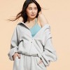 Blogilates Women's Marshmallow Full Zip Hooded Sweatshirt - 3 of 4