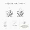 Gilded 3/4 ct. T.W. Round Lab Diamond (SI1 Clarity, F Color) and Sterling Silver Stud Earrings - 2 of 4