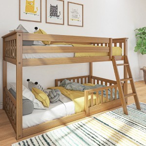 Max & Lily Twin Low Bunk with Guard Rail - 1 of 4
