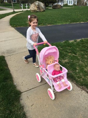 Badger Basket Double Doll Stroller - Pink & White Gingham : Target