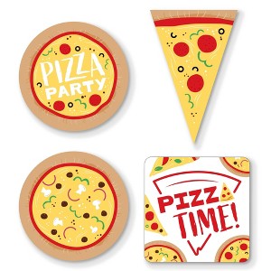 Big Dot of Happiness Pizza Party Time - DIY Shaped Baby Shower or Birthday Party Cut-Outs - 24 Count - 1 of 4