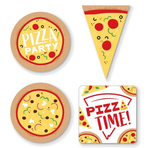 Big Dot of Happiness Pizza Party Time - DIY Shaped Baby Shower or Birthday Party Cut-Outs - 24 Count - image 1 of 4