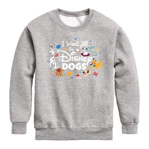 Boys' - Disney - Cats & Dogs Graphic Long Sleeve Fleece Sweatshirt - 1 of 4