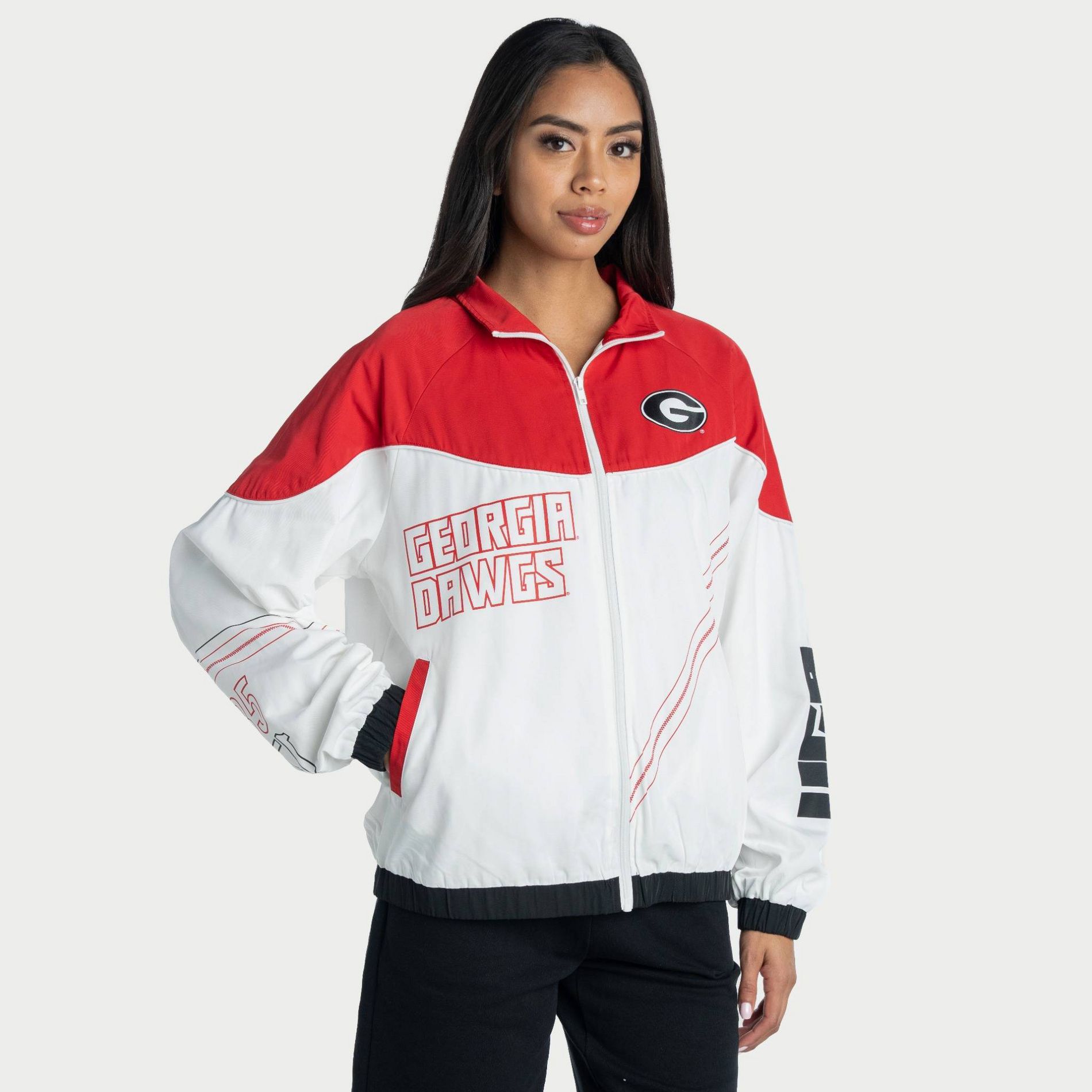 NCAA Georgia Bulldogs Women's Windbreaker Jacket - M
