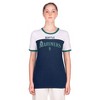 MLB Seattle Mariners Women's Bi-Blend Ringer T-Shirt - 2 of 4