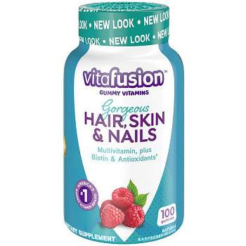 Vitafusion Gorgeous Hair, Skin & Nails Gummies - Raspberry 100 Gummies