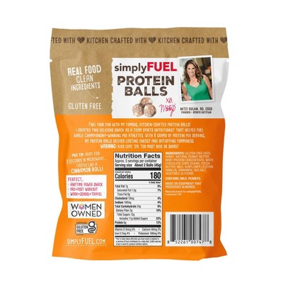 simplyFUEL Cinnamon Roll Whey Protein Balls - 8g Protein - 8oz