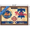 Trends International MLB Rivalries - New York Mets vs Philadelphia Phillies Framed Wall Poster Prints - 3 of 4