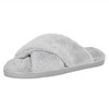 Jessica Simpson Womens Cross Band Plush Slide Slipper Slide - 3 of 4