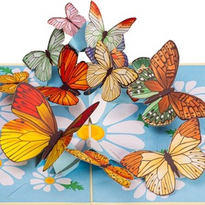 Pop of Art by Paper Love 3D Spring Butterflies, 5" x 7" Cover - Includes Envelope and Note Card - 1 of 4