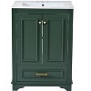 TUYOHW Bathroom Vanity with Ceramic Sink Combo, Modern Freestanding Storage Cabinet with Silver Handles, Soft Closing Doors - 2 of 4