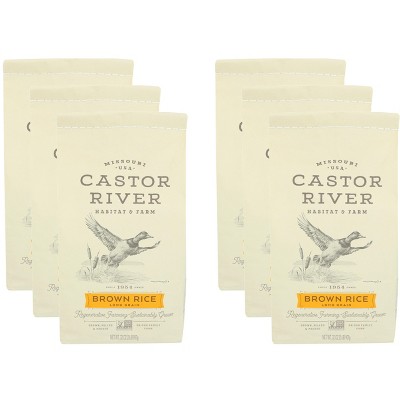 Castor River Farms Long Grain Brown Rice - Case of 6 - 32 oz