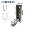 Unique Bargains 90° Foldable Coat Hook Invisible Perforated Fixed Wall - 2 of 4