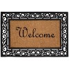 BirdRock Home Classic Welcome Brush Coir Doormat with Black Rubber Bottom - 24 inches x 36 inches - 2 of 4