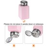 Unique Bargains Plastic Makeup Remover Nail Polish Push Down Alcohol Dispenser Bottles 3 Pcs 6.7oz Pink - 4 of 4