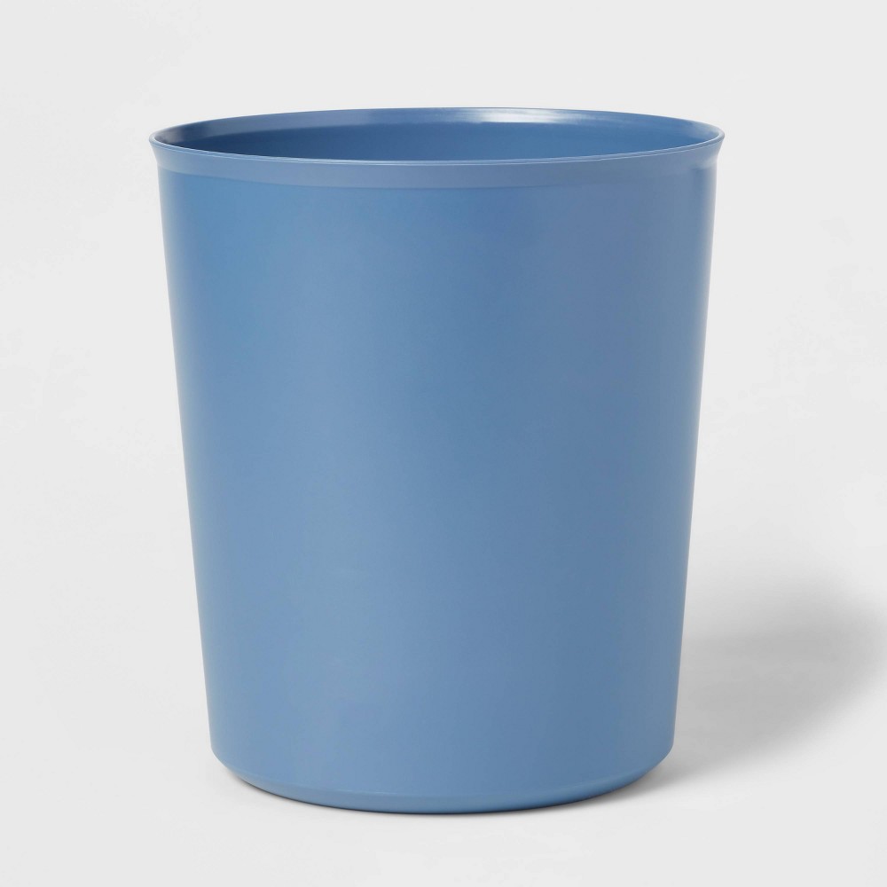 Flexible 1.8gal Round Wastebasket Shallow Blue - Brightroom