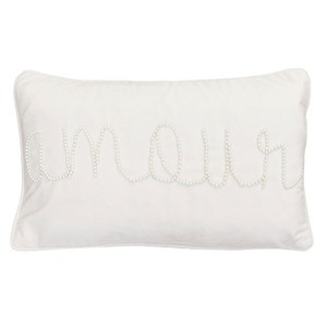 Aimee Amour Lumbar Throw Pillow White - Décor Therapy