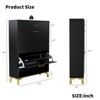 ALEXOUN Shoe Cabinet,Freestanding Shoe Cabinet with 2 Flip Drawers,with Metal Handles and Metal Legs,for Entryway,Hallway - 3 of 4