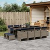 vidaXL Patio Dining Set of 12 Grey Poly Rattan 12 Seater Foldable - 2 of 4