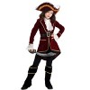 HalloweenCostumes.com Medium Girl Captain Hook Costume for Kid's, Red/White/Orange - 2 of 4