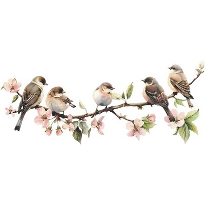 Flower Window Clings, Tree Branch Glass Sticker, Waterproof Anti-Collision Flowers Glass Decal For Bedroom Restroom Glass Window Doors DIY Decoration