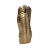 Vase Aluminum Leaf Textured Design Home Office Bedroom Living Room Decor - 16" Gold & Metallic - 4 of 4
