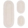Hampton Crochet Collection Cotton Reversible Tufted Set of 3 Bath Rug Set - Home Weavers - 2 of 4